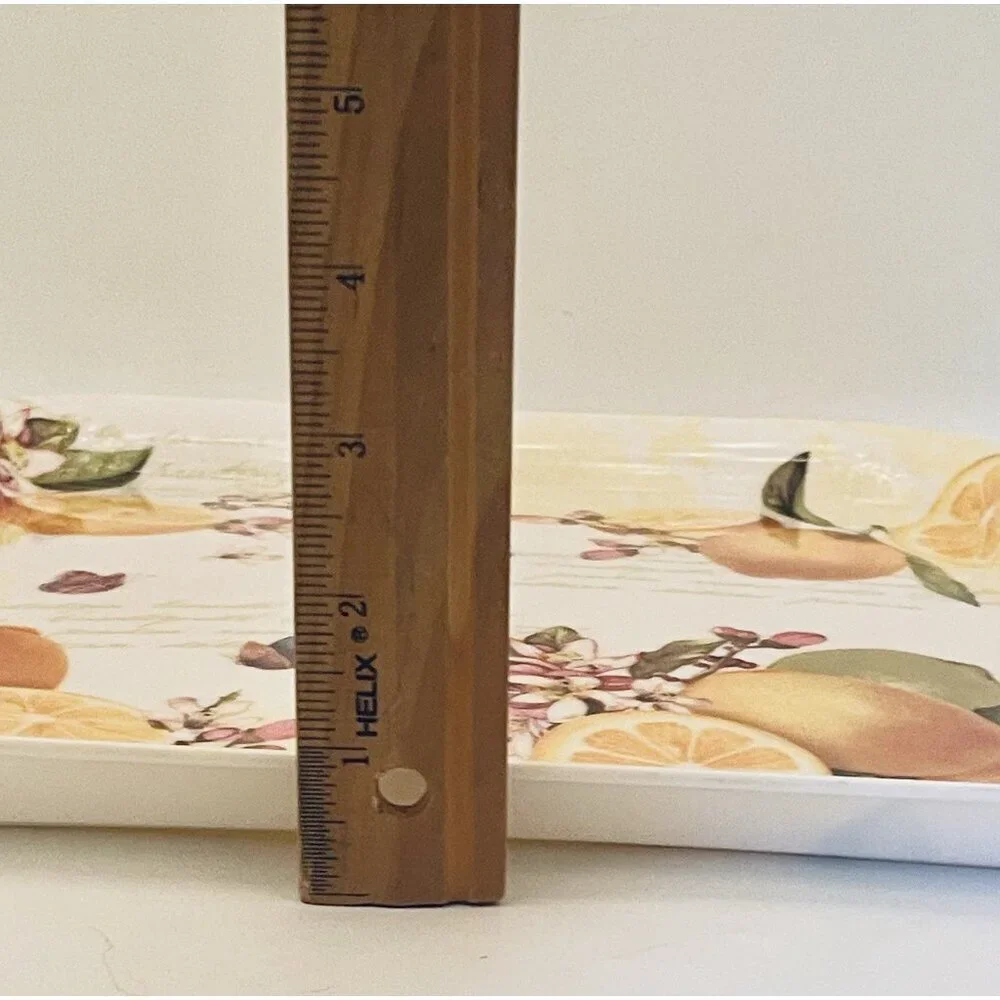 French Country Lemons Melamine Serving Tray 11x12” Home Essentials and Beyond